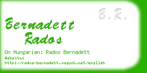 bernadett rados business card